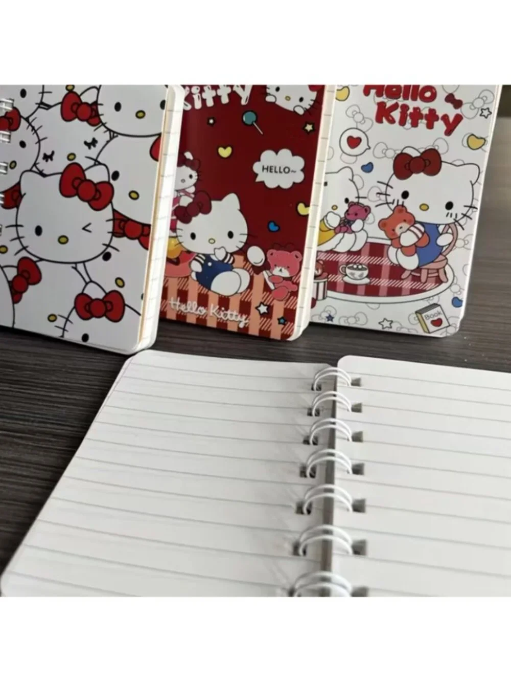 Hello Kitty Mini Notebook Set (4-Pack) Cute A7 Pocket Journals Back to School